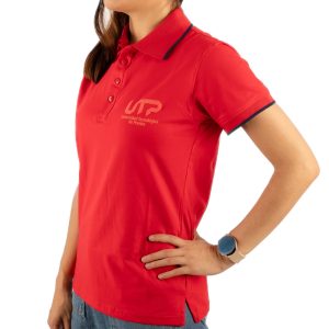 Polo Roja, Borde azul - Mujer