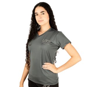 Camiseta Deportiva Gris-Mujer