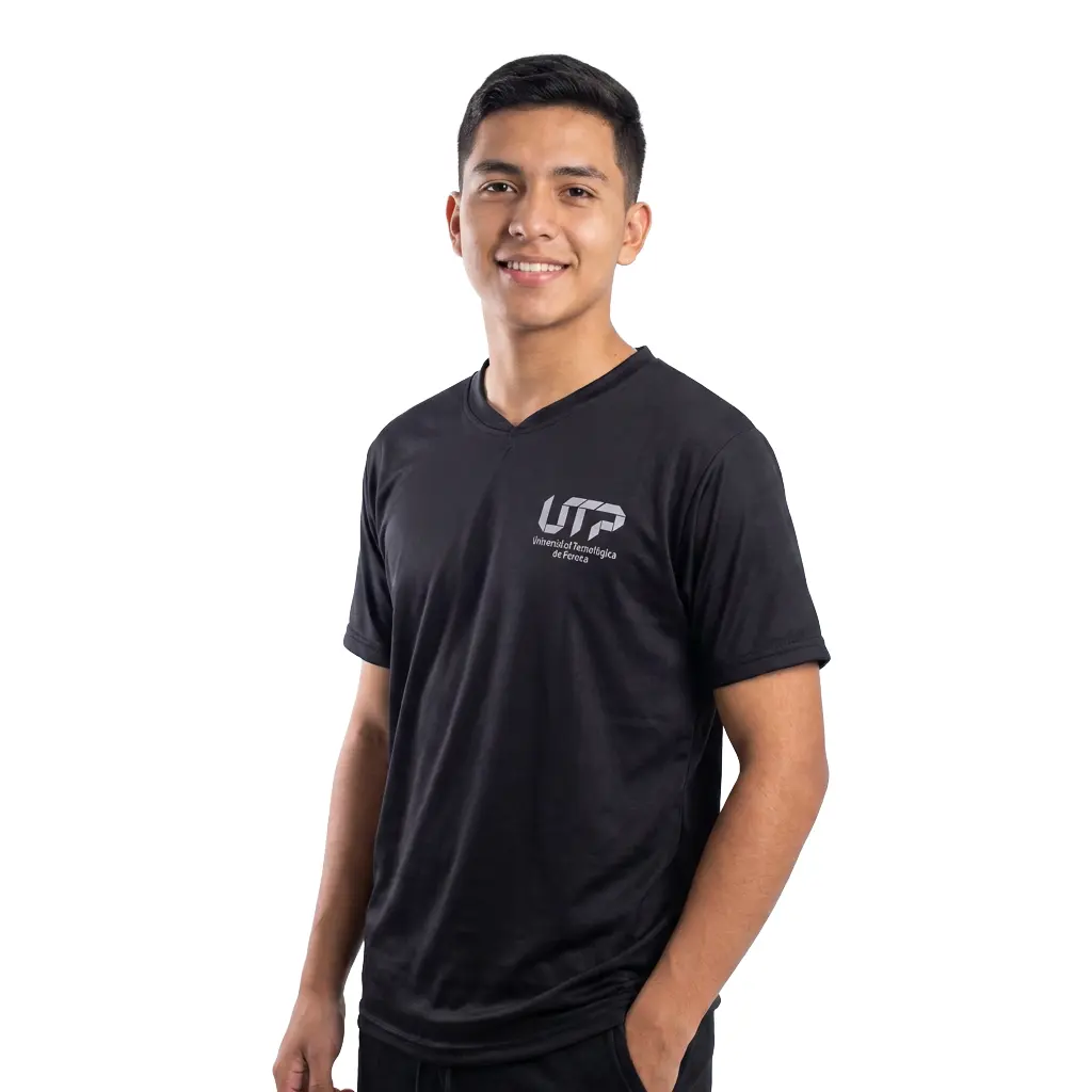 Camiseta Deportiva Negra - Hombre