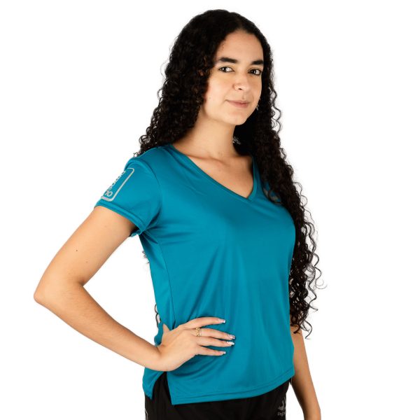 Camiseta Deportiva Cian-Mujer - Imagen 2