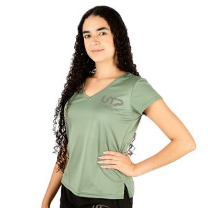 Camiseta Deportiva Verde Claro-Mujer