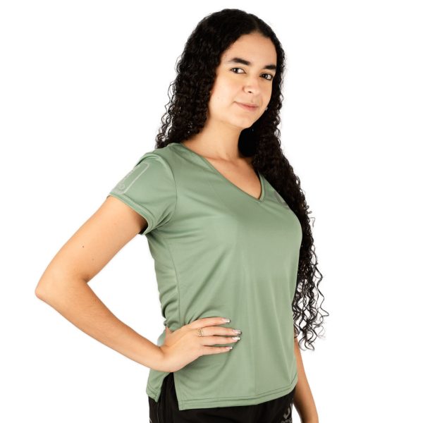 Camiseta Deportiva Verde Claro-Mujer - Imagen 2