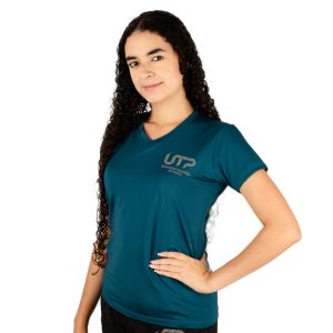Camiseta Deportiva Azul Petroleo-Mujer