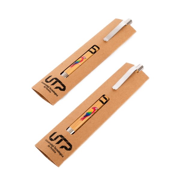 Bolígrafo Bambú con Estuche