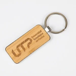 Llavero logo UTP - Bambú